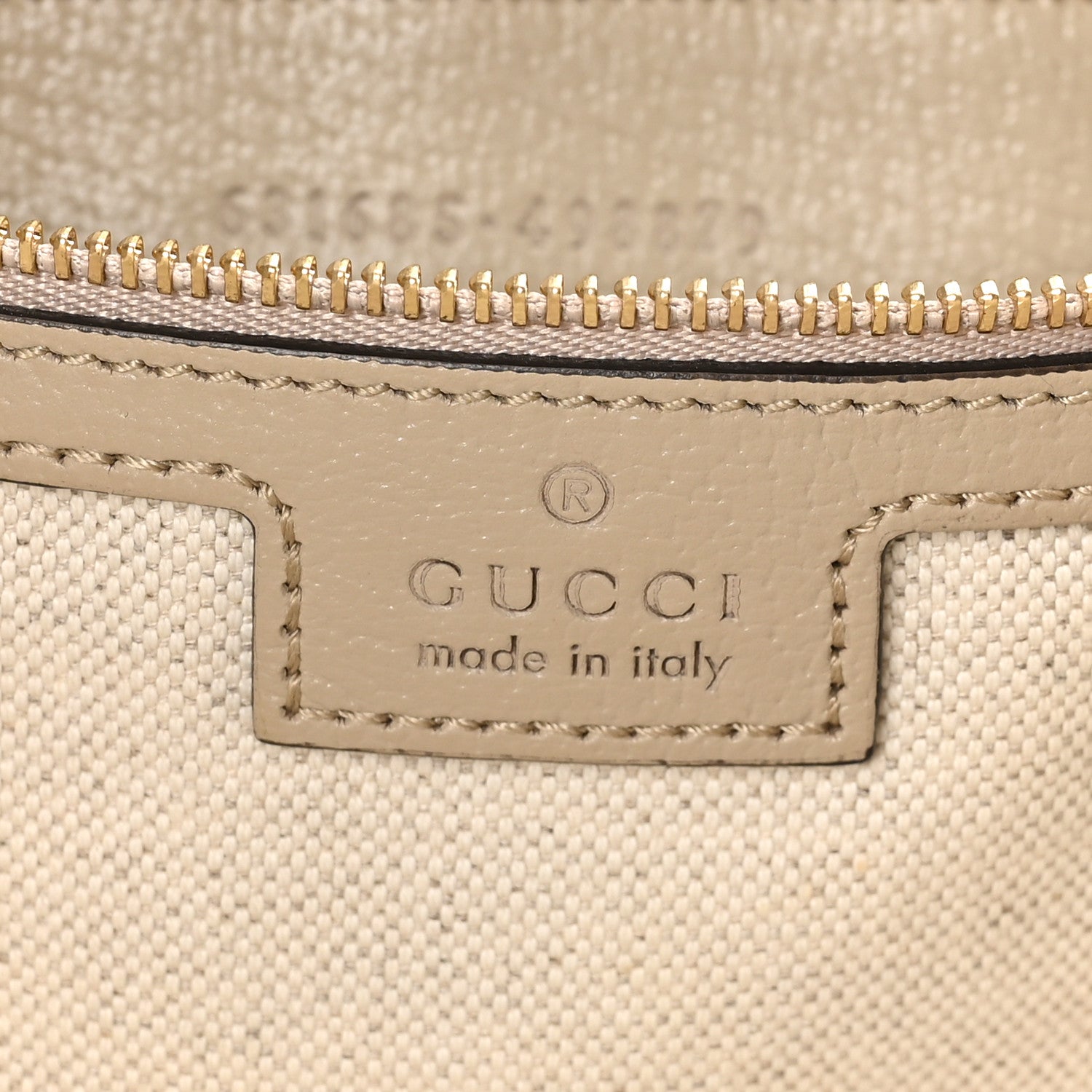 Gucci GG Supreme Monogram Textured Dollar Calfskin Web Medium Ophidia Shopping Tote Beige Mystic White Oatmeal 6 of 10