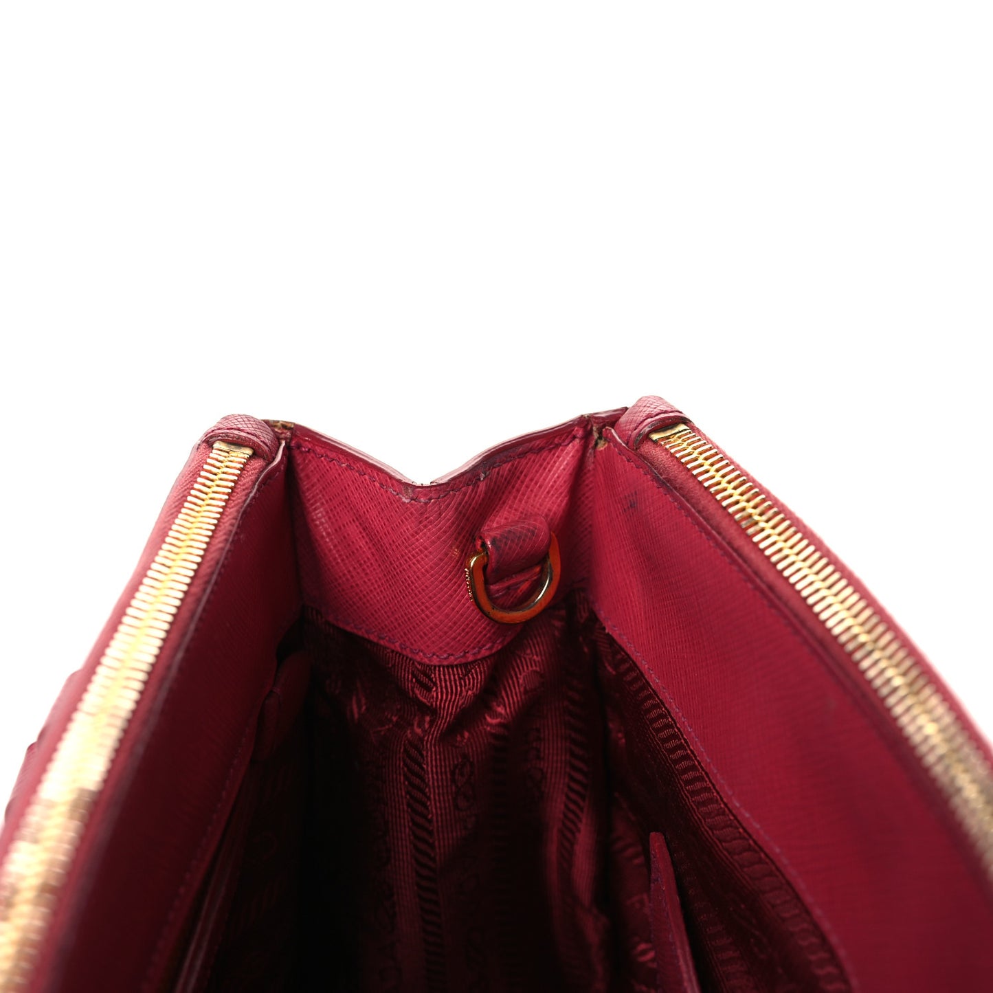 Saffiano Small Galleria Double Zip Tote Fuxia