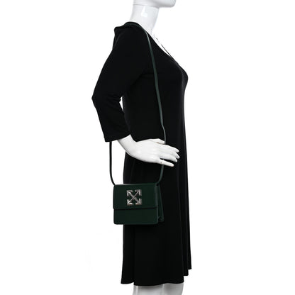 Off-White Calfskin Jitney 0.7 Crossbody Bag Dark Green 2 of 15