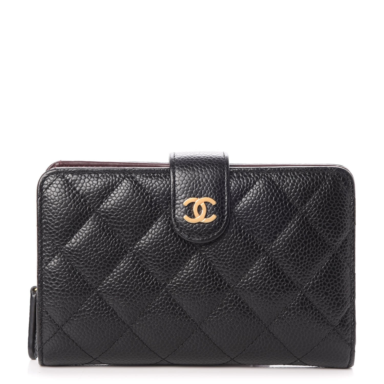 Chanel Caviar Quilted Zipped Pocket Wallet Black 1 of 8