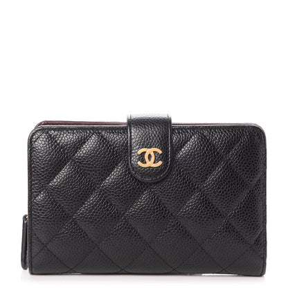 Chanel Caviar Quilted Zipped Pocket Wallet Black 1 of 8