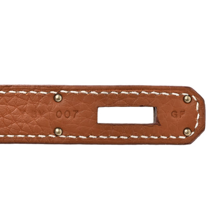 Hermes Taurillon Clemence Jypsiere 28 Gold 7 of 13