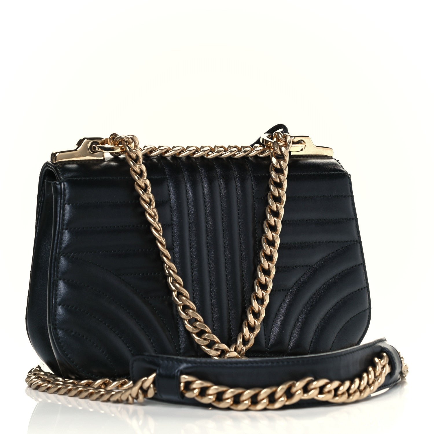 Prada Soft Calf Medium Diagramme Flap Black 3 of 11