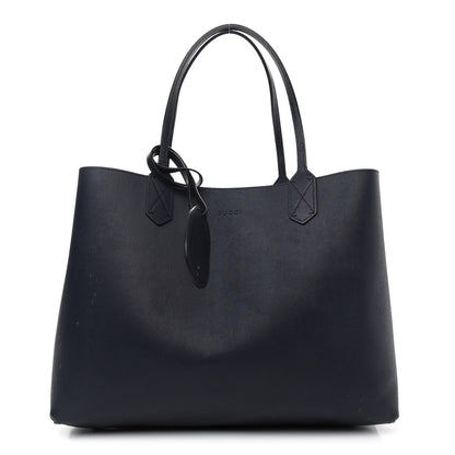 Gucci GG Supreme Monogram Blooms Medium Reversible Tote Beige Blue Navy 5 of 14