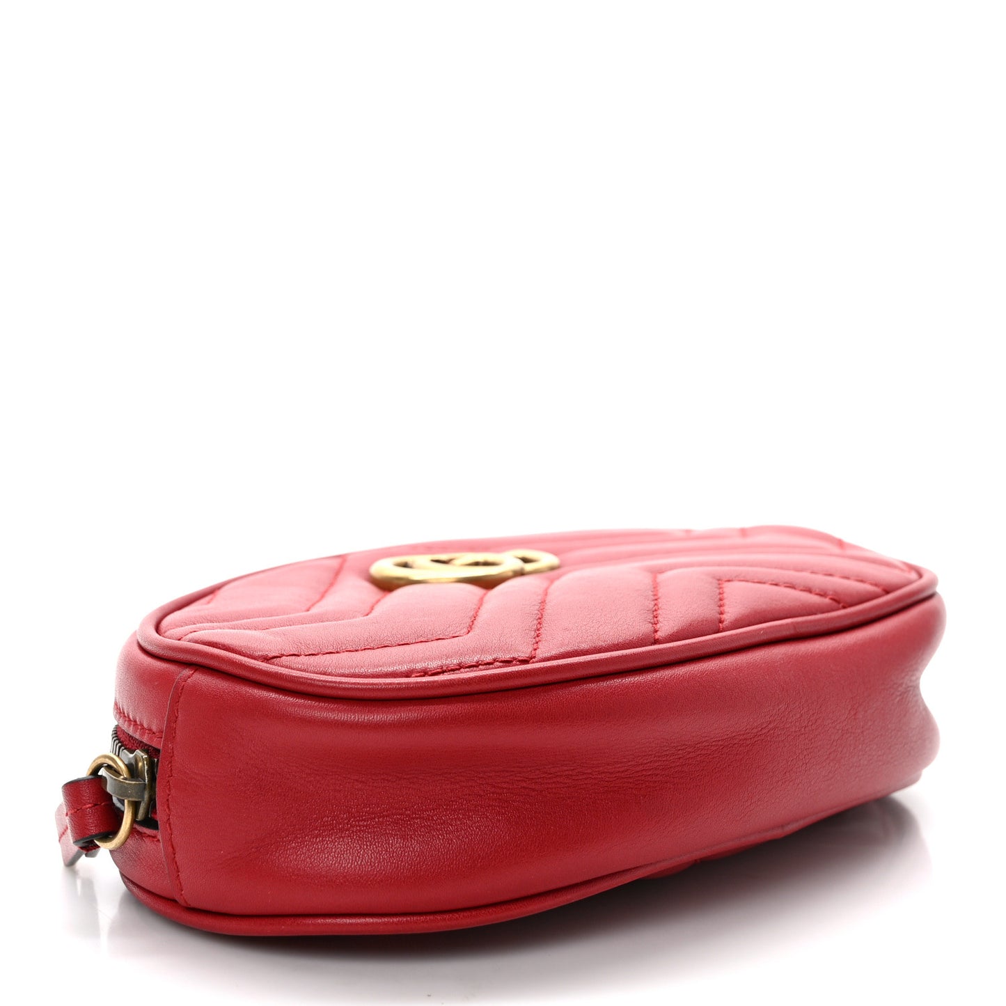 Calfskin Matelasse GG Marmont Belt Bag 85 34 Hibiscus Red