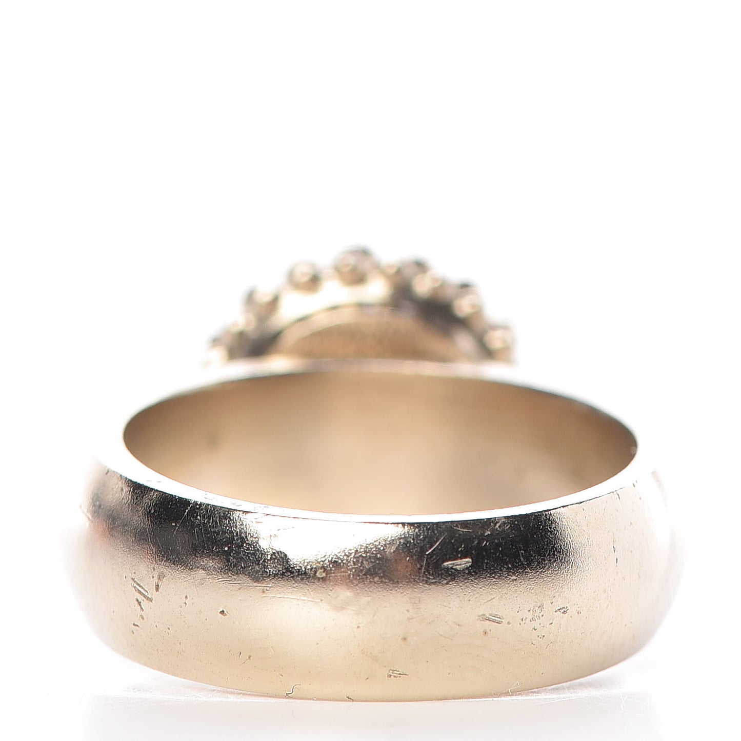 Pearl Crystal CC Ring 53 6.25 Gold Pearly White