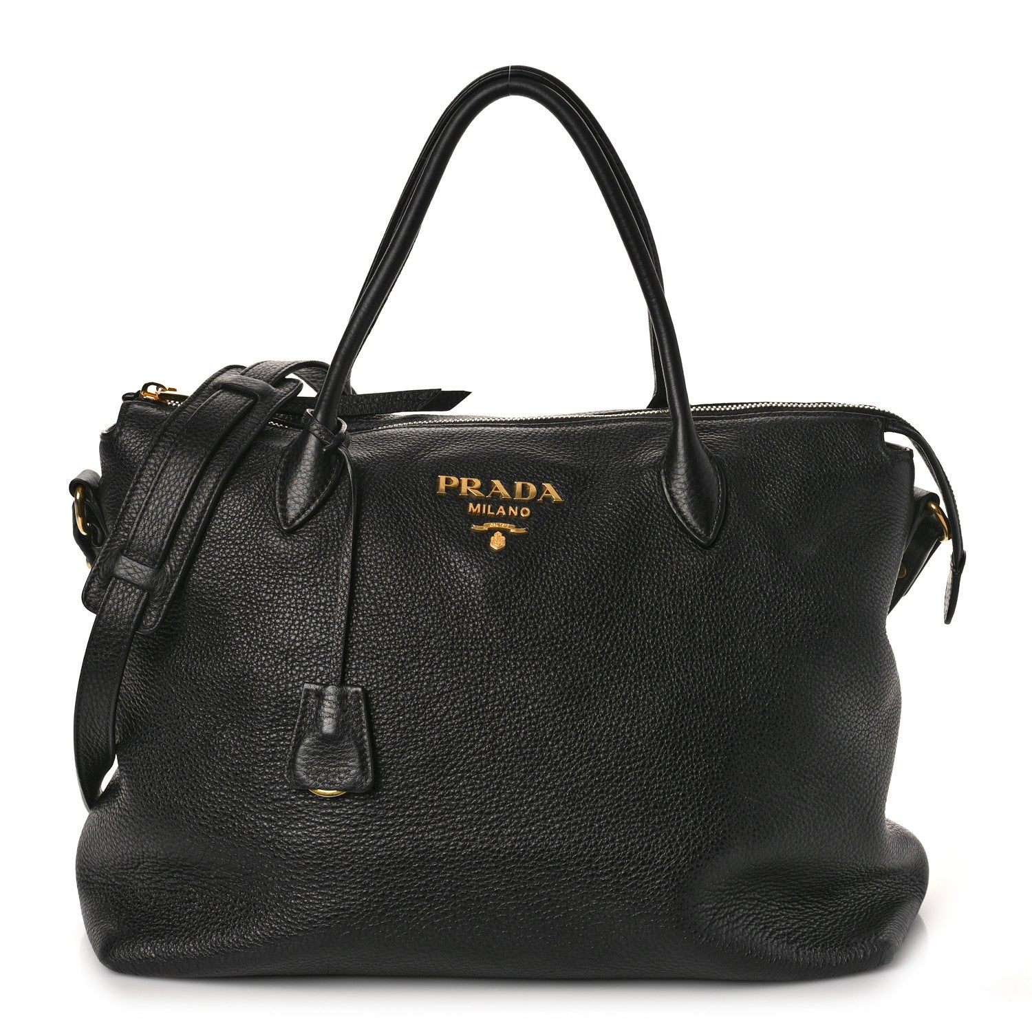 Prada Vitello Daino Shopping Tote Black 1 of 9