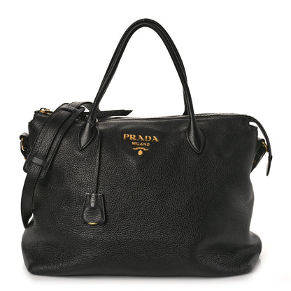 Prada Vitello Daino Shopping Tote Black 1 of 9