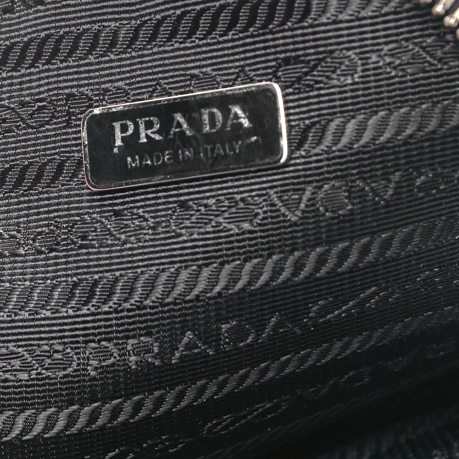 Prada Satin Crystal Zip Phone Case Crossbody Bag Black 5 of 7