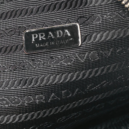 Prada Satin Crystal Zip Phone Case Crossbody Bag Black 5 of 7