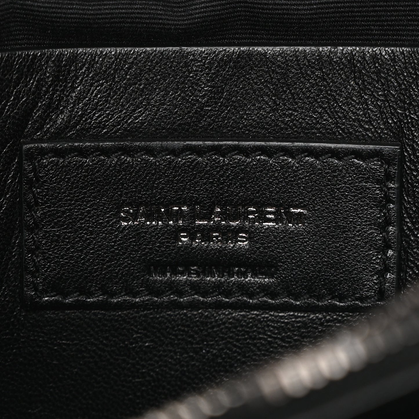Sheepskin Matelasse Chevron Monogram Medium College Bag Black