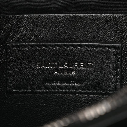 Saint Laurent Sheepskin Matelasse Chevron Monogram Medium College Bag Black 6 of 9