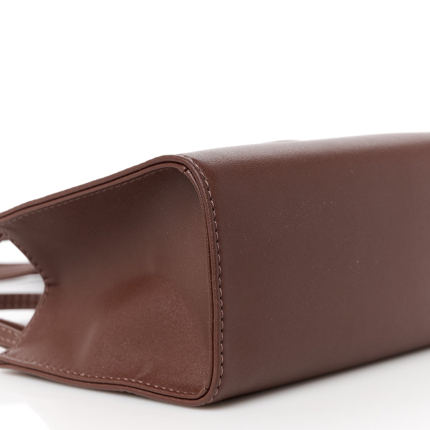Vegan Leather Small Shopping Bag Chocolate