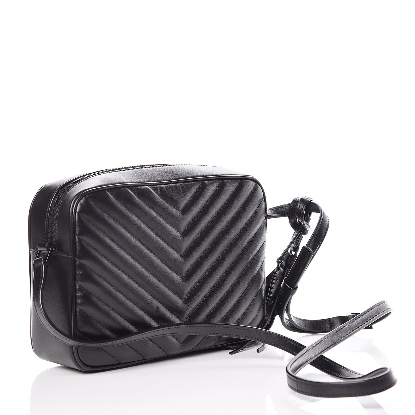 Calfskin Matelasse Monogram Lou Camera Bag Black