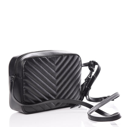 Saint Laurent Calfskin Matelasse Monogram Lou Camera Bag Black 3 of 9