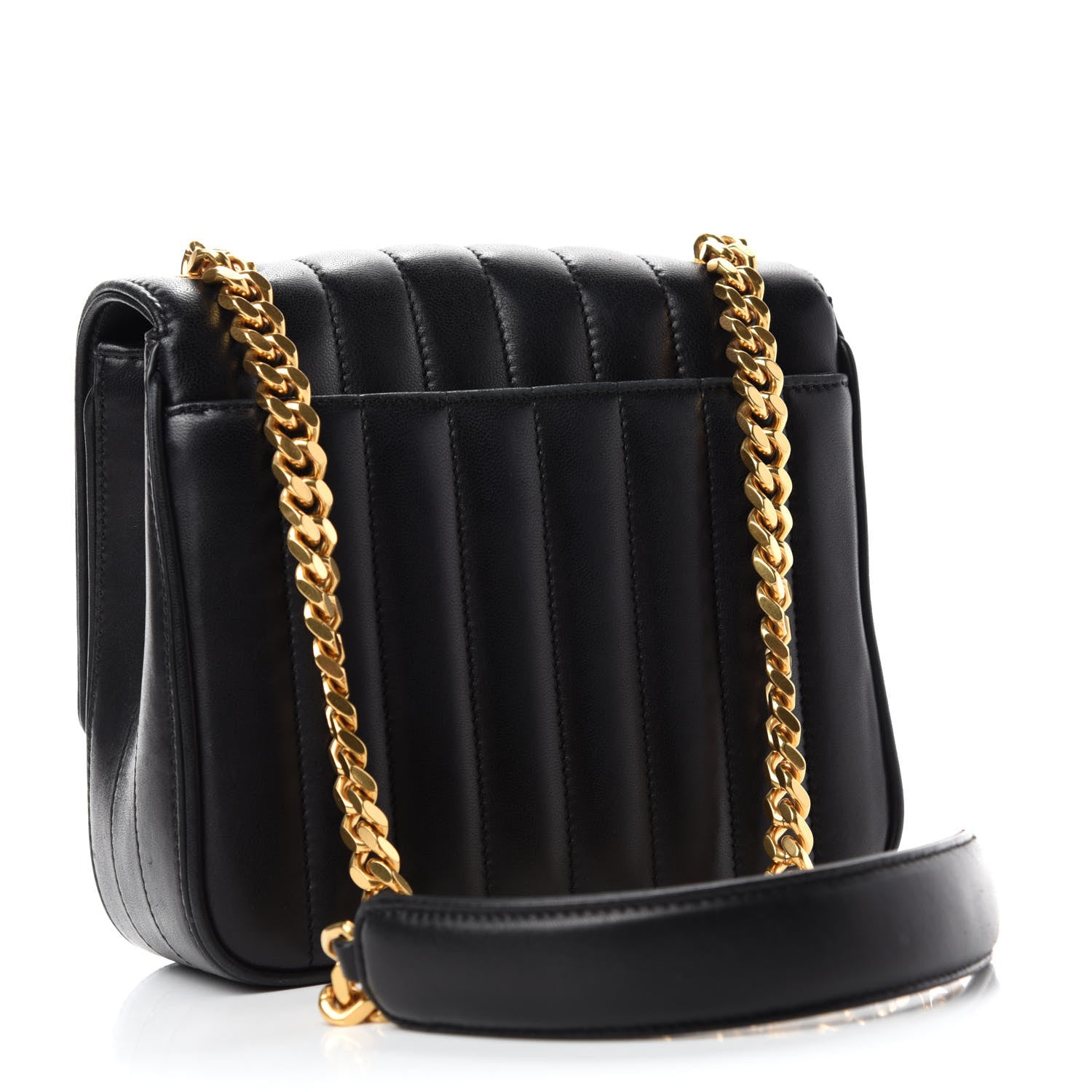 Saint Laurent Lambskin Matelasse Monogram Medium Vicky Chain Bag Black 3 of 13