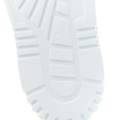 Christian Dior Nylon Laminated Calfskin Womens D-Player High Top Sneakers 37.5 White Gold 6 of 8