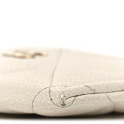 Chanel Caviar Quilted Card Holder White 10 of 10