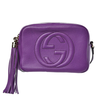 Gucci Pebbled Calfskin Small Soho Disco Bag Shine Purple 1 of 12