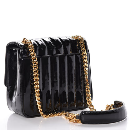 Saint Laurent Patent Calfskin Matelasse Monogram Medium Vicky Chain Bag Black 3 of 9