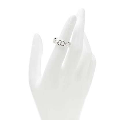 Hermes Sterling Silver PM Chaine d'Ancre Enchainee Band Ring 53 6.5 2 of 6