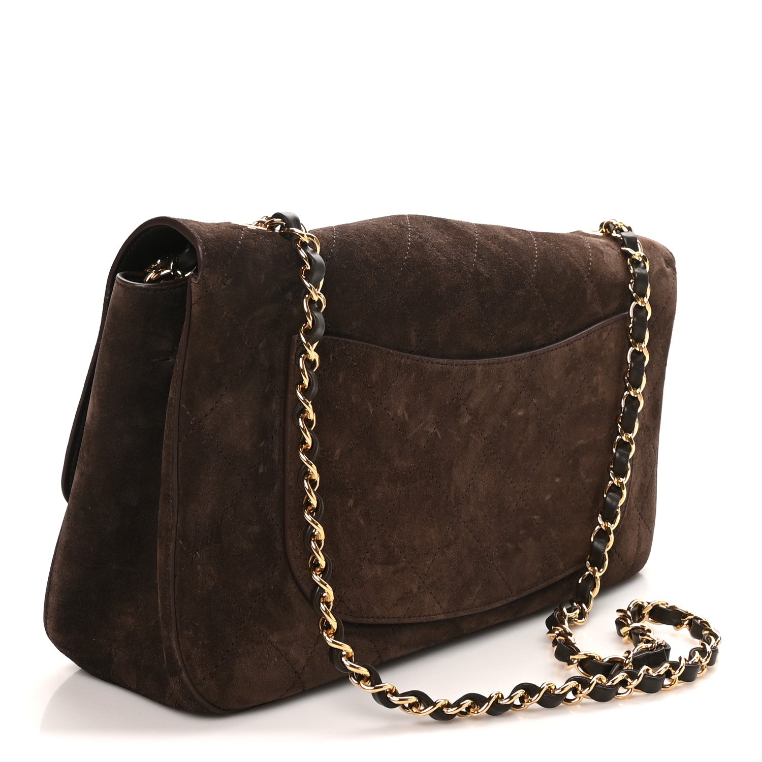 Chanel Suede Calfskin Small Souplissimo Maxi Flap Dark Brown 3 of 11