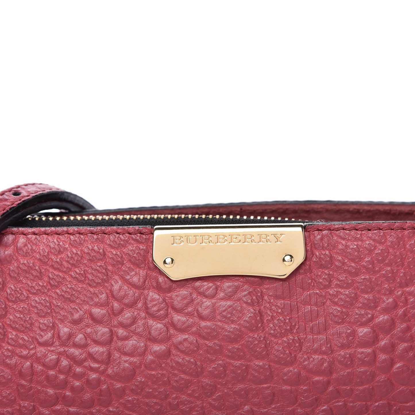 Signature Grain Calfskin Check Embossed Small Chichester Crossbody Clutch Bag Dark Plum