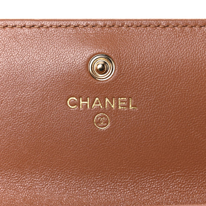 Chanel Lambskin Quilted Chanel 19 Flap Wallet Brown 6 of 18