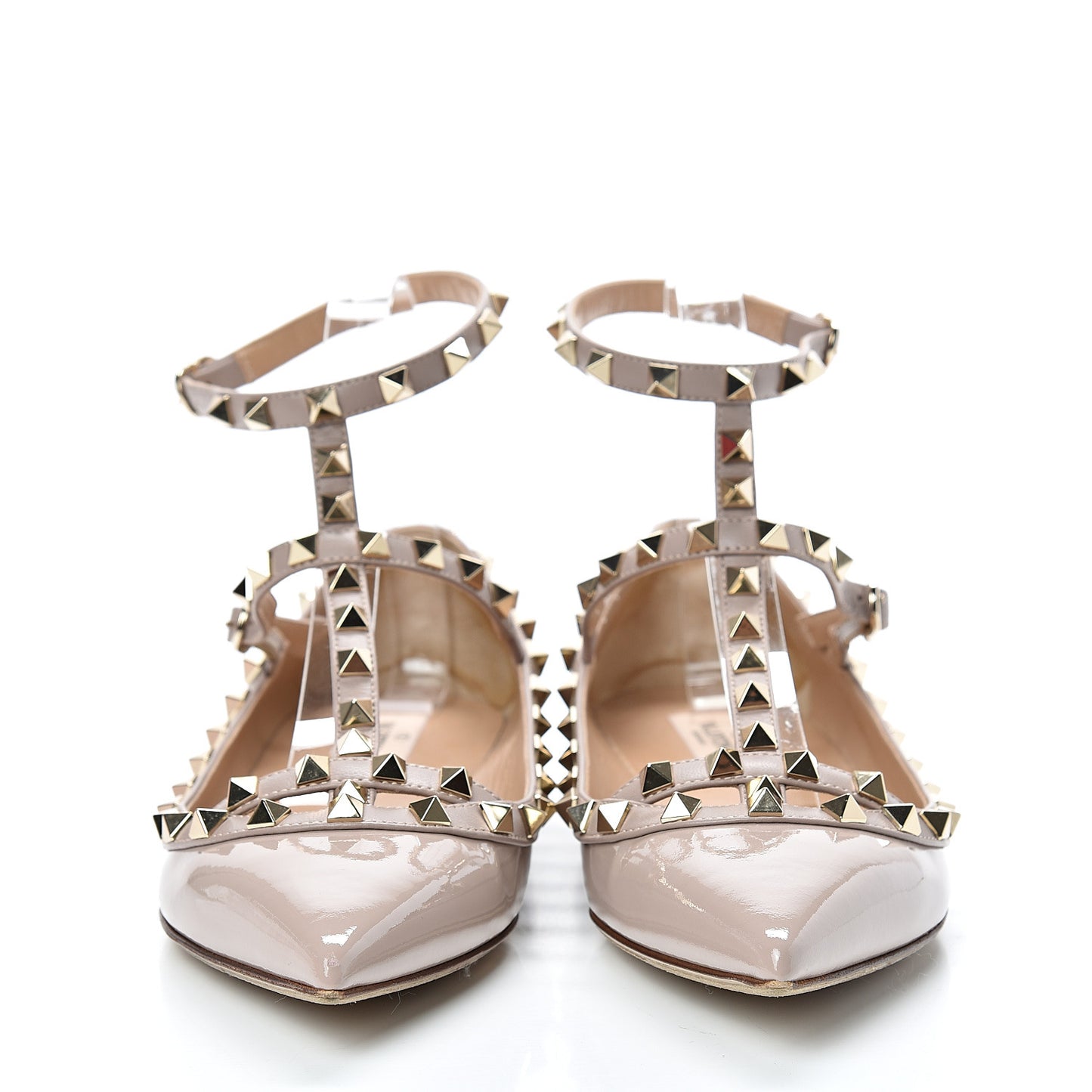 Patent Rockstud Cage Ballerina Flats 39 Poudre