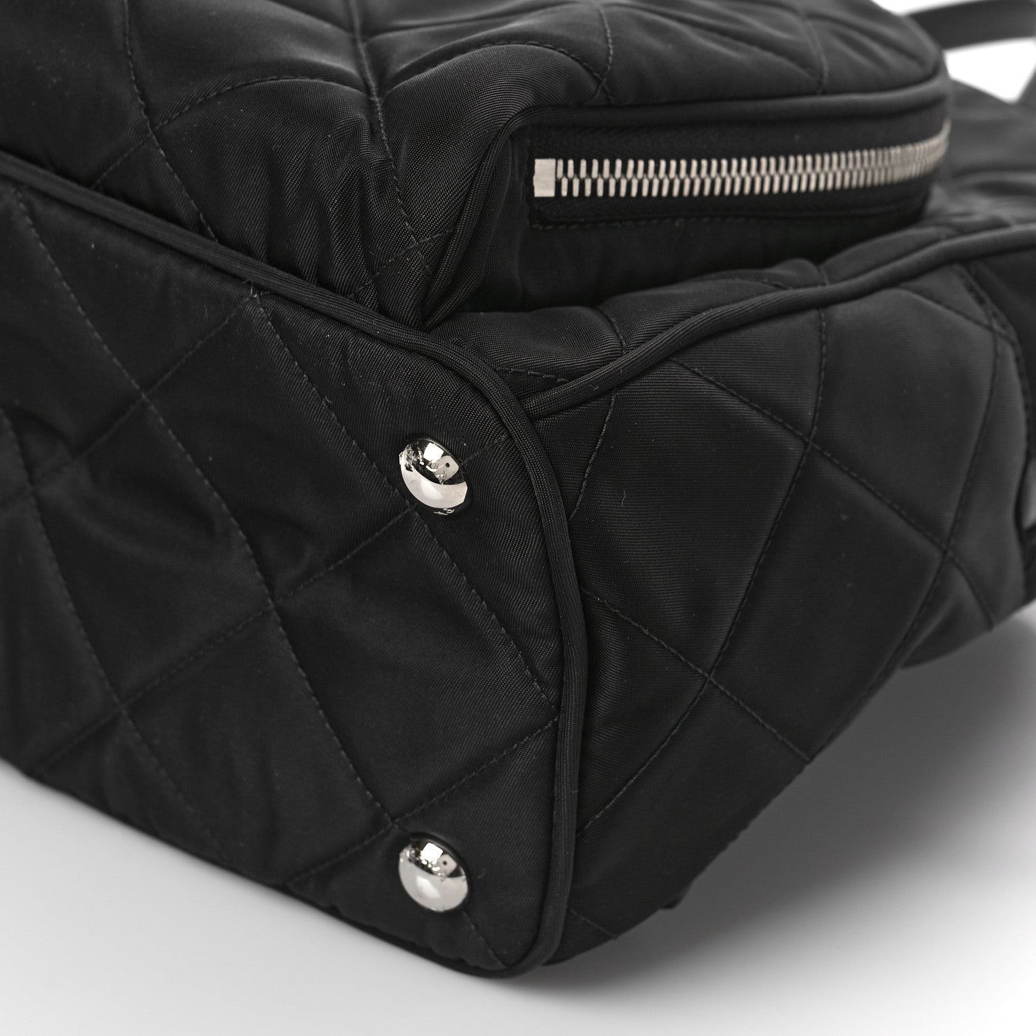 Prada Nylon Tessuto Impuntu Quilted Backpack Black 8 of 8
