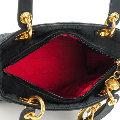 Christian Dior Nylon Cannage Medium Lady Dior Black 5 of 7