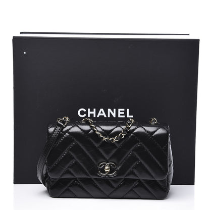 Chanel Shiny Lambskin Quilted Small Montcoco Flap Black 10 of 10
