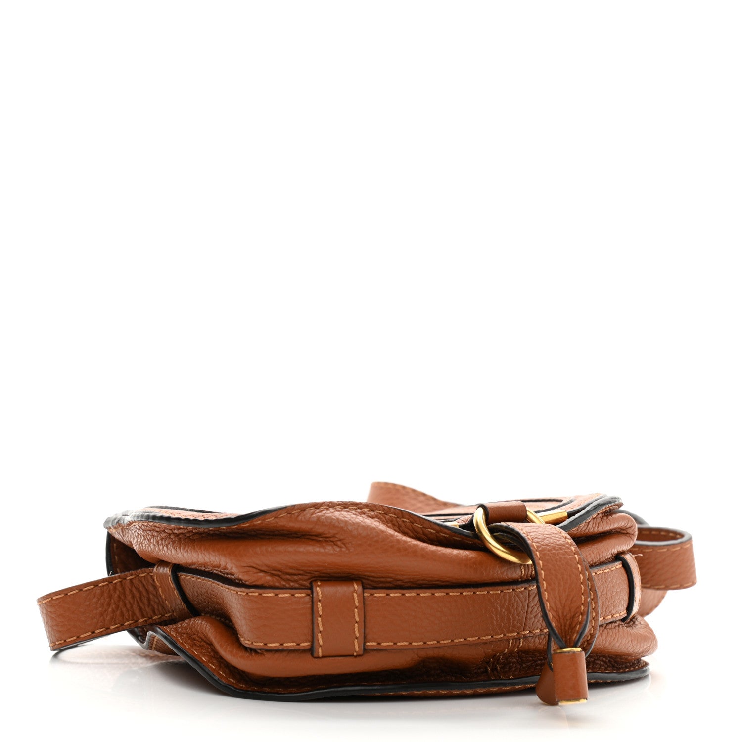 Chloe Calfskin Mini Marcie Round Crossbody Bag Tan 4 of 12
