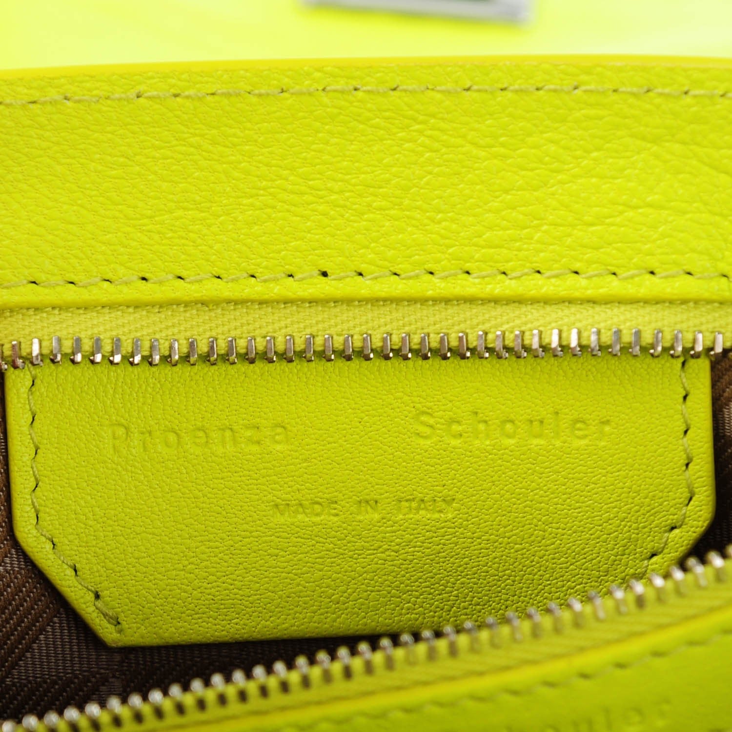 Proenza Schouler Lambskin Medium PS1 Satchel Sulfur 6 of 7