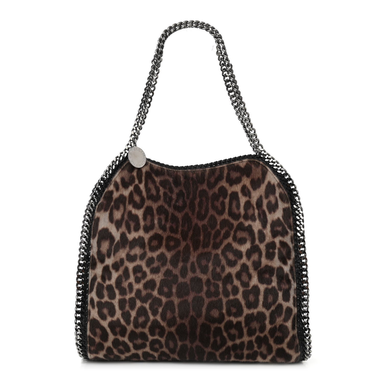 Stella McCartney Faux Calf Hair Leopard Print Small Falabella Tote Brown 1 of 9