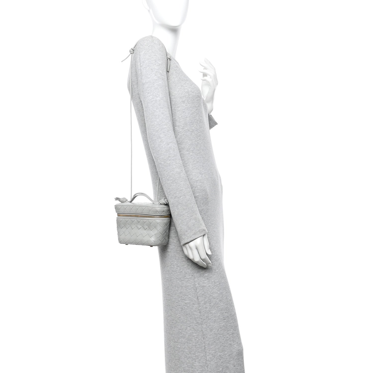 Bottega Veneta Nappa Intrecciato Small Vanity Case On Strap Agate Grey 2 of 10