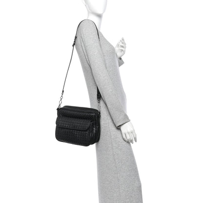 Bottega Veneta Nappa Intrecciato Messenger Bag Black 2 of 13