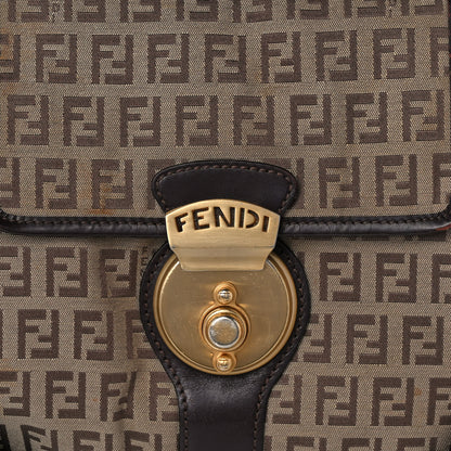 Fendi Zucchino Cuoio Ingrassato Medium Compilation Hobo Panna Salvia Moro 10 of 14