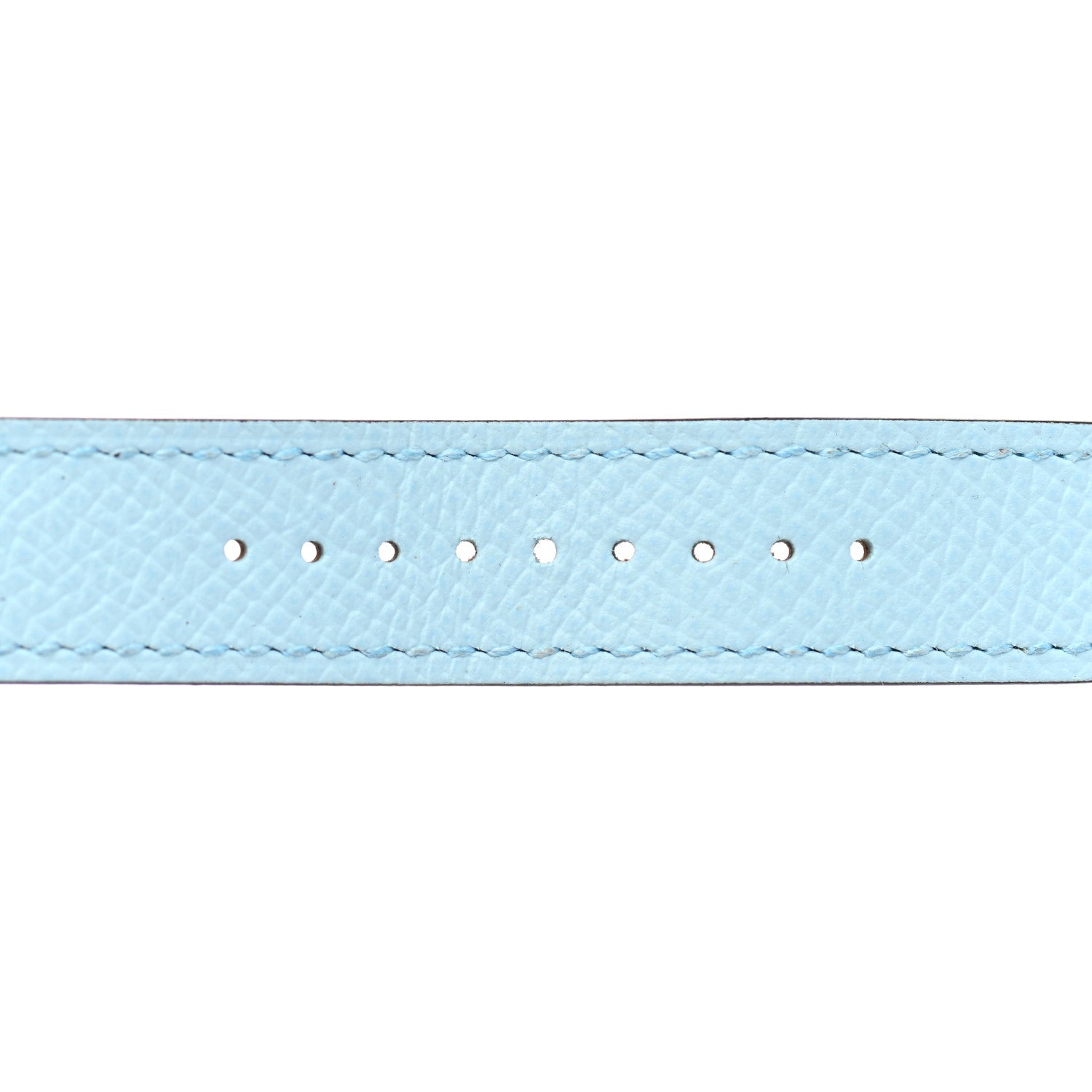 Hermes Epsom 38mm Apple Watch Double Tour Band Bleu Paon 4 of 10