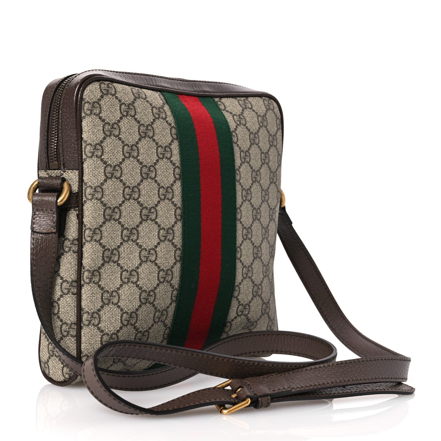 Gucci GG Supreme Monogram Web Small Ophidia Messenger Bag Brown 3 of 17