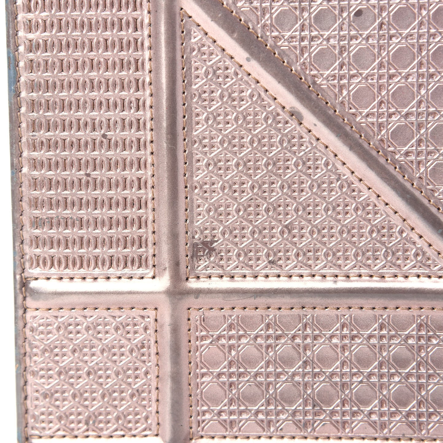 Metallic Patent Micro-Cannage Medium Diorama Flap Bag Pink