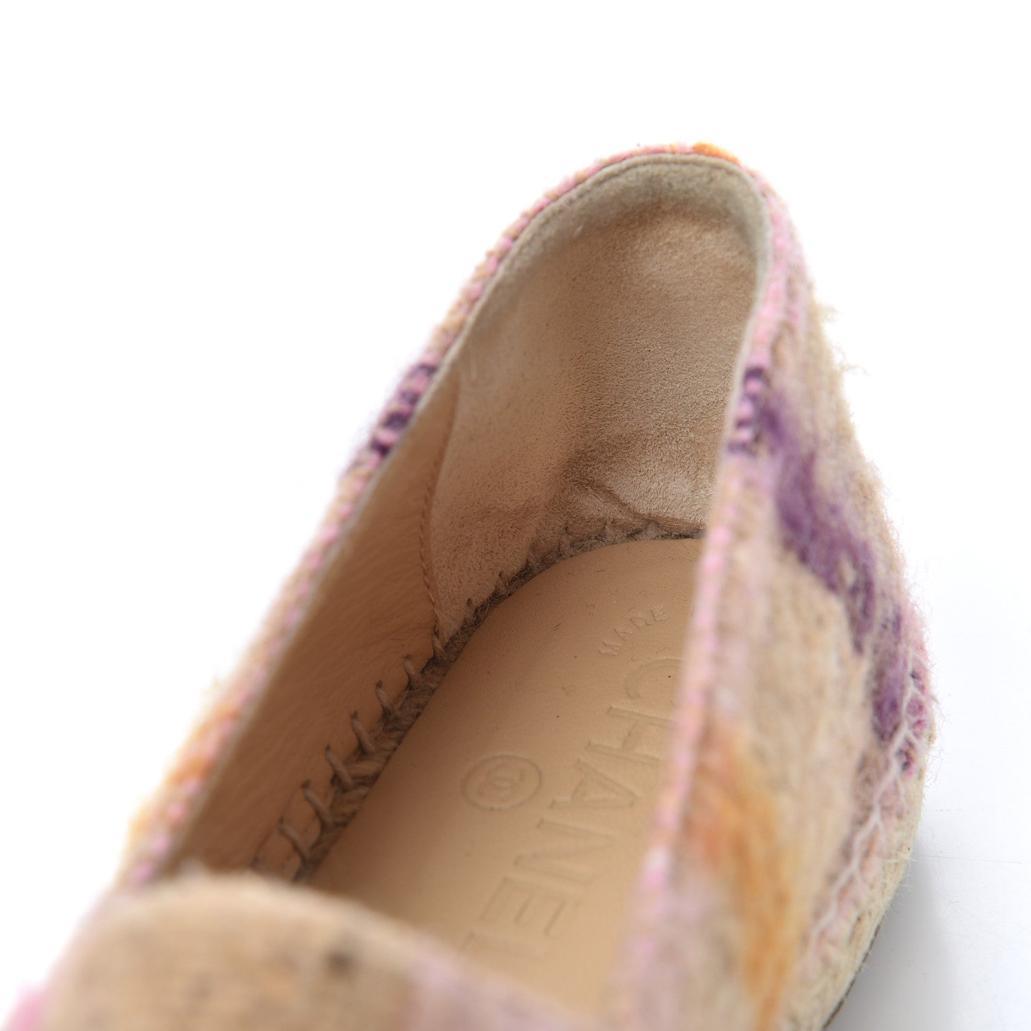 Chanel Tweed CC Espadrilles 40 Pink Multicolor 14 of 15