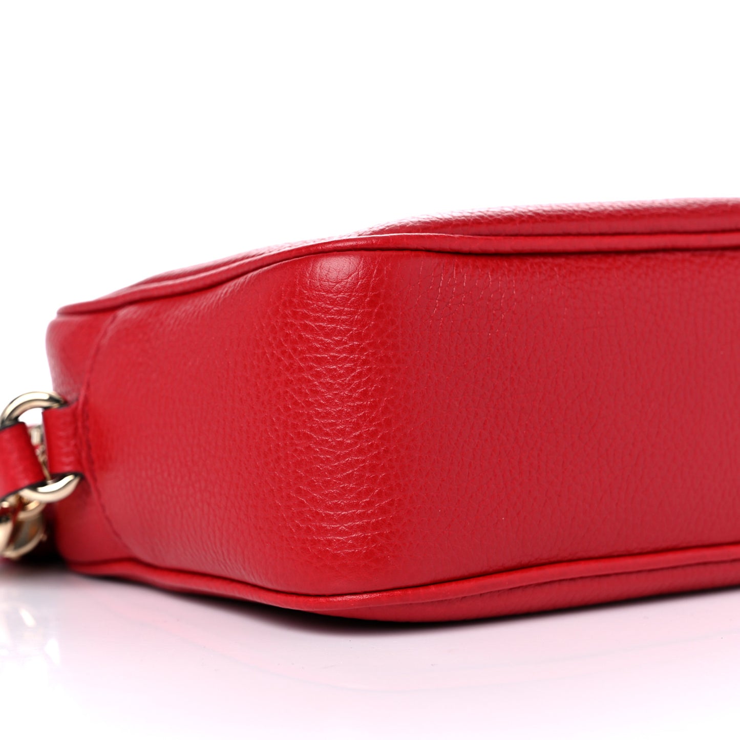 Pebbled Calfskin Small Soho Disco Bag Tabasco Red
