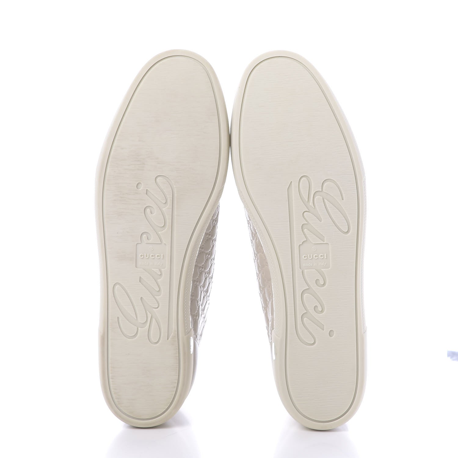 Gucci Microguccissima Womens High Top Sneakers 38.5 Off White 7 of 11
