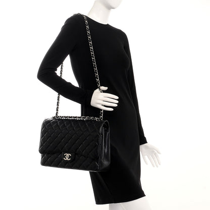 Chanel Caviar Quilted Maxi Double Flap Black 2 of 9