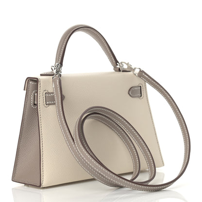 Hermes Epsom Horseshoe Mini Kelly Sellier 20 Craie Etoupe 4 of 11