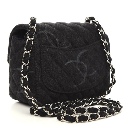 Chanel Denim CC Quilted Mini Square Flap Black 3 of 11