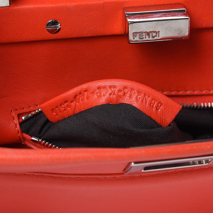Fendi Nappa Mini Peekaboo Iconic Satchel Papavero 8 of 13