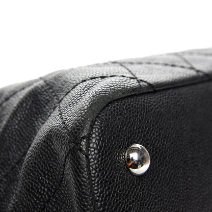 Chanel Grained Calfskin Quilted Large Daily Shopping Tote Black 9 of 14