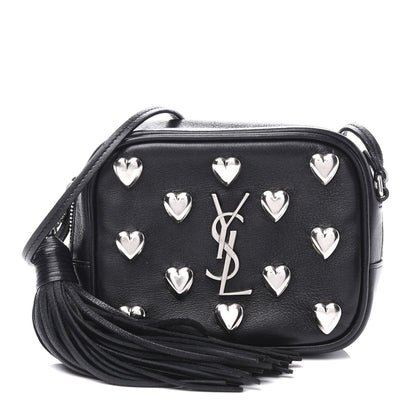 Saint Laurent Nappa Studded Monogram Heart Blogger Bag Black 1 of 10